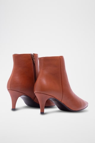 Bottines en cuir nappa - Camel