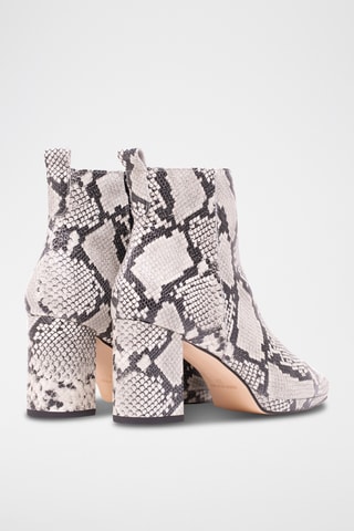 Bottines en cuir - Blanc et noir