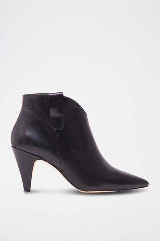 Bottines en cuir nappa - Noir