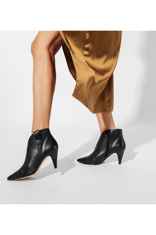 Bottines en cuir nappa - Noir