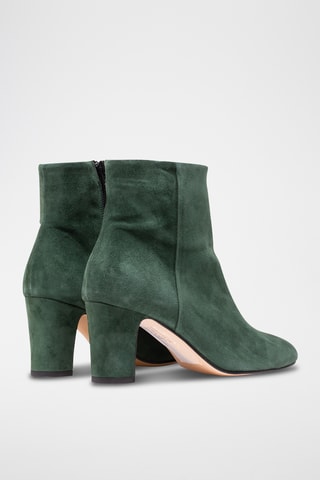 Bottines en nubuck - Vert foncé