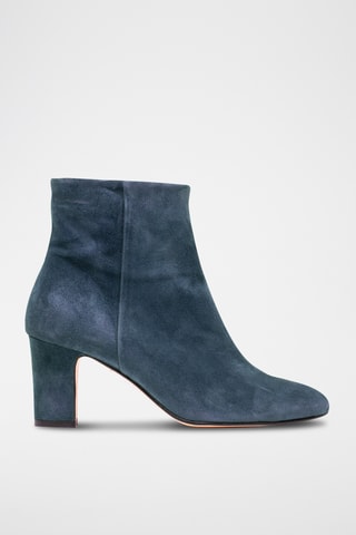 Bottines en nubuck - Bleu marine