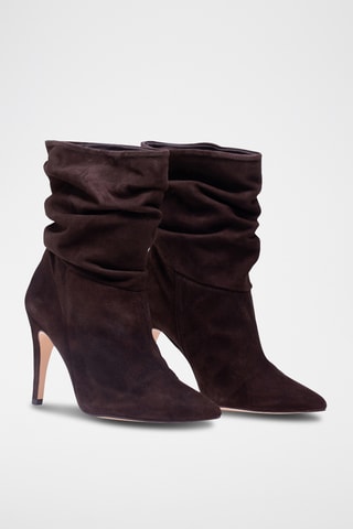 Nubuck Enkellaarzen - Bruin