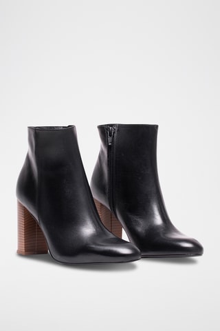 Leren Enkellaarzen - Zwart