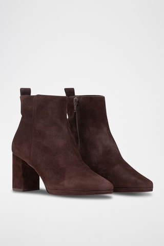 Nubuck Enkellaarzen - Bruin