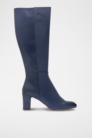 Bottes en cuir - Bleu marine