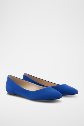 Ballerines en nubuck - Bleu cobalt