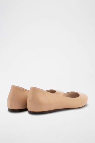 Ballerines en cuir nappa - Nude