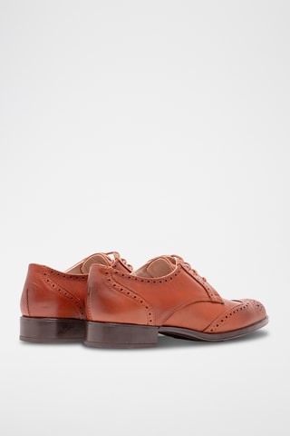 Derbys en cuir - Camel