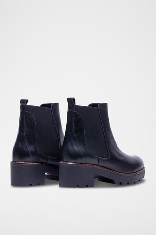 Bottines Chelsea en cuir nappa - Noir