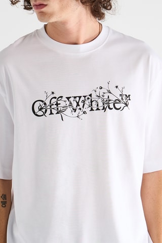 T-shirt Bookish Flower - Blanc