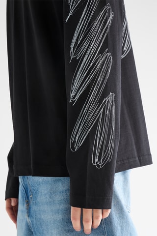 T-shirt Scribble Diags - Noir