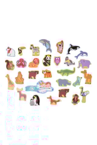 Planisphère magnétique avec animaux en bois - Dès 3 ans - Ciel