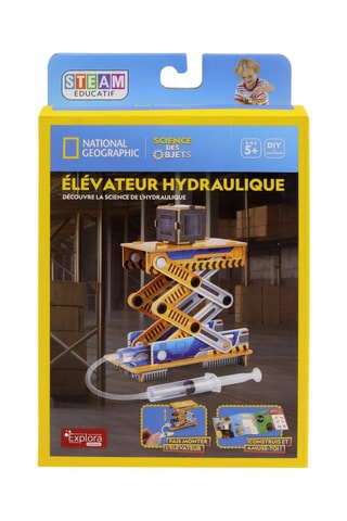 Elévateur hydraulique en bois National Geographic - 51 pièces - Dès 5 ans