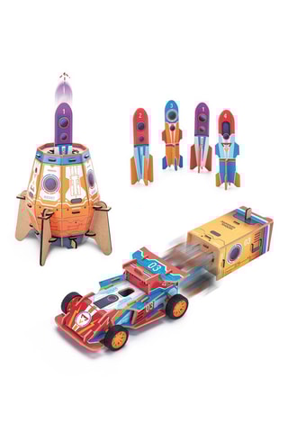 Lanceur 2-en-1 en bois National Geographic - 23 pièces - Dès 6 ans