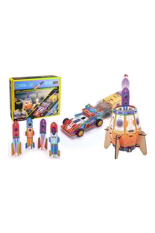 Lanceur 2-en-1 en bois National Geographic - 23 pièces - Dès 6 ans