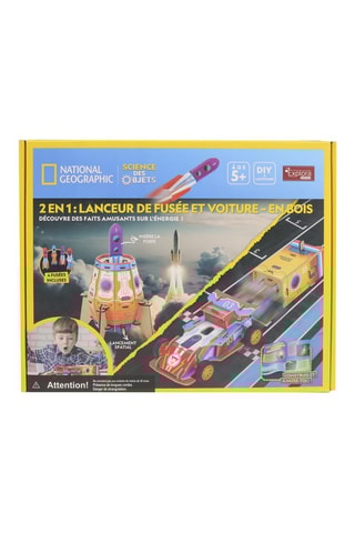 Lanceur 2-en-1 en bois National Geographic - 23 pièces - Dès 6 ans