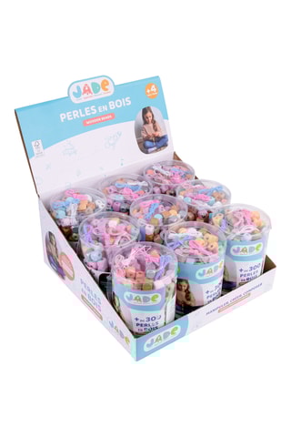 Kit créatif de perles en bois - 333 pièces - Dès 4 ans