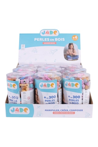Kit créatif de perles en bois - 333 pièces - Dès 4 ans