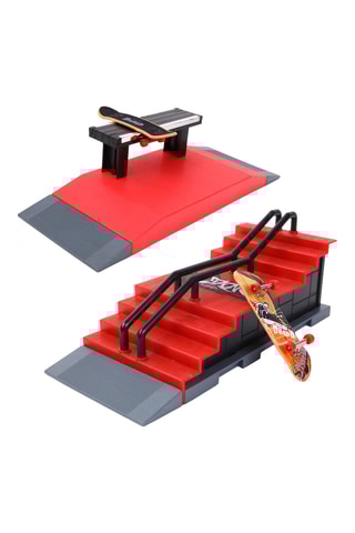 Parc rampe escalier rempart finger skate - 8 pièces - Dès 3 ans