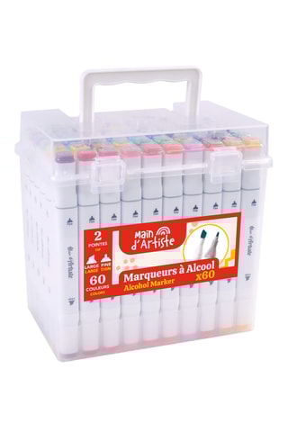 Set de 60 feutres alcool double pointe - 60 pièces