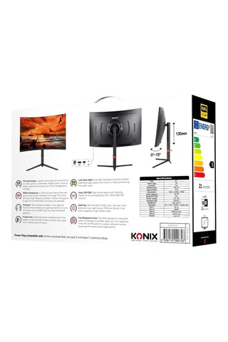 Monitor gaming encurvado full HD - 68 cm