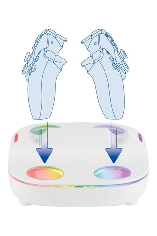 Base de carregamento RGB para comandos PlayStation 5 - Branco