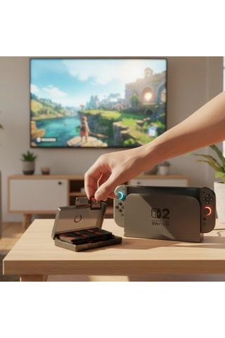 Caixa de arrumação de jogos Nintendo Switch 2 - 24 espaços