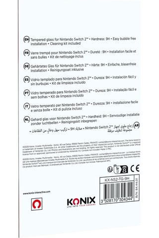 Vidro temperado para Nintendo Switch 2 - 9H