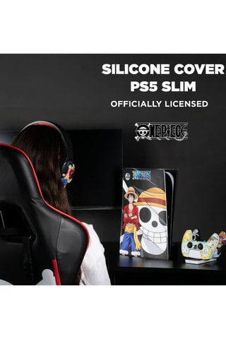 Capa de silicone One Piece - Compatibilidade PS5 Slim - Preto