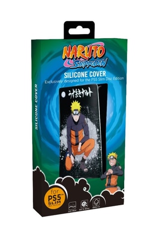 Capa de silicone Naruto Shippuden - Compatibilidade PS5 Slim - Preto