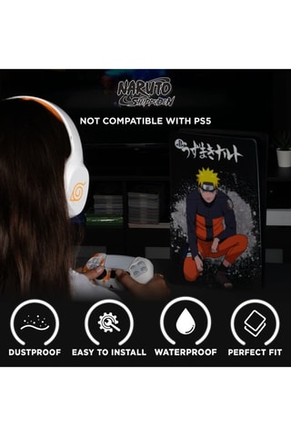 Capa de silicone Naruto Shippuden - Compatibilidade PS5 Slim - Preto