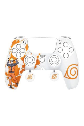 Kit de proteção de silicone para comandos DualSense® Naruto Shippuden  Branco e laranja