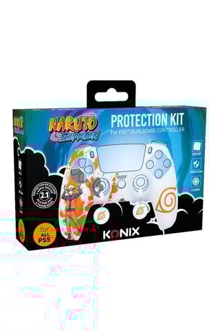 Kit de proteção de silicone para comandos DualSense® Naruto Shippuden  Branco e laranja