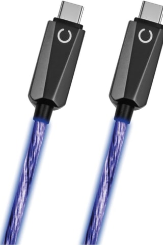 Cabo USB 2.0 LED tipo C para tipo C 1,2 m