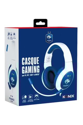 Auscultadores gaming FFF - Branco e azul