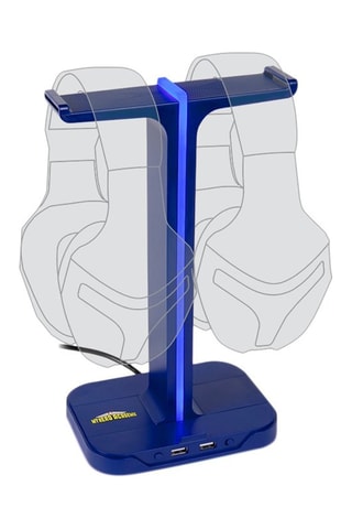 Duplo suporte auscultadores luminosos KX MHA - Azul