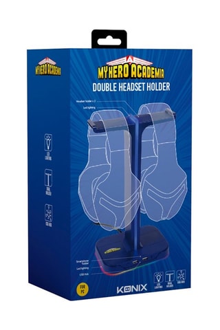 Duplo suporte auscultadores luminosos KX MHA - Azul