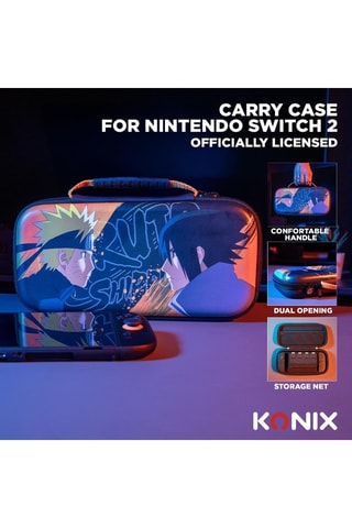 Capa de proteção Sasuke Naruto Shippuden para Nintendo Switch 2 - Preto