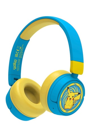 Auscultadores estéreo sem fio - Bluetooth 5.1 - Pokémon Pikachu - Azul e amarelo