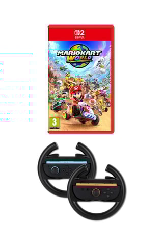 Mario Kart World e 2 volantes para Nintendo Switch