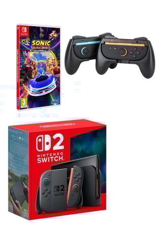 Consola Nintendo Switch 2, Sonic Racing Crossworlds e pads para Joy-con Switch 2,