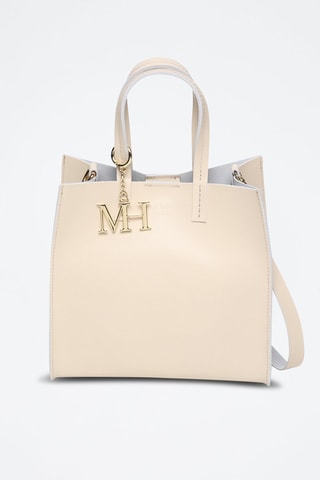 Sac à main moyen en cuir Coti  - Beige