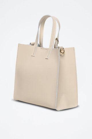 Sac à main moyen en cuir Coti  - Beige
