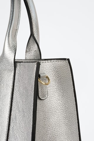 Sac à main en cuir Noma - Argenté