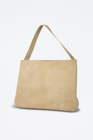 Sac porté épaule en nubuck Ori - Écru