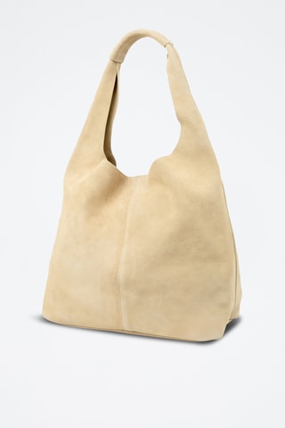 Cabas et pochette en nubuck Vif - Écru