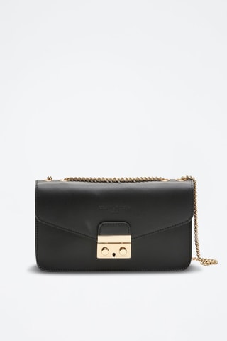 Sac bandoulière en cuir Lova - Noir