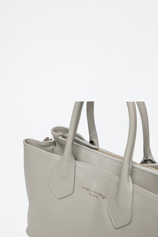 Cabas en cuir Miliau - Gris clair