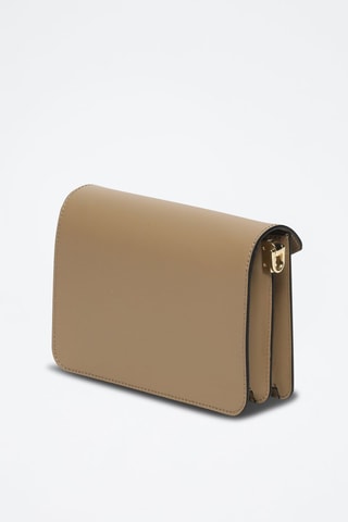 Sac bandoulière en cuir Vic - Taupe